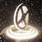 halpa Kytke nauhavalot-10 tuumaa 12m 15m Joustavat LED-valonauhat 320 LEDit COB 8mm 1kpl Lämmin valkoinen Valkoinen Nettovalkoinen LED-nauhat Vedenkestävä 24 V