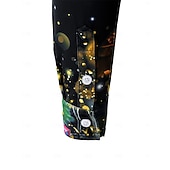 olcso Ingek-Karácsony Hosszú ujjak Gombos ing Karácsonyi fények Grafikus Újdonságok Vicces mert Férfi Felnőttek 3D nyomtatás mert Karácsony Farsang Újév Parti