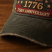 Недорогие Патриотические 250 шляпы-Муж. Шляпа к 250-летию США Бейсболка Шляпа от солнца Шляпа дальнобойщика Белый Темно синий Полиэстер С принтом Мода На каждый день Патриот Повседневные Для улицы Буквы Американский флаг