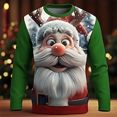Kerstmis Voor heren Kerstman 3D Grappig T-shirt Lange mouw T-shirt 3D-afdrukken Strakke ronde hals Overhemd Modieus Basic 3D Straat Casual Dagelijks Zwart Rood blauw Zomer Lente Kleding S M L XL XXL voordelige Kerstman-outfit-Kerstmis Voor heren Kerstman 3D Grappig T-shirt Lange mouw T-shirt 3D-afdrukken Strakke ronde hals Overhemd Modieus Basic 3D Straat Casual Dagelijks Zwart Rood blauw Zomer Lente Kleding S M L XL XXL