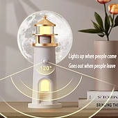 cheap Room Decor Lights-Moon Lamp Projection Lighthouse Lamps Night Light Remote Control Bluetooth Music Motion Ambient Lights Xmas Birthday Valentine's Day Gift
