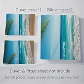 お買い得  羽毛布団カバーセット-ビーチブラウンの桐の木のバス3ピースダウン羽毛布団カバーセット、大きなベッド用、柔らかいショートフリース掛け布団カバーと枕カバー2枚付き - ホテルの寝室の寝具、居心地の良い &amp; 快適