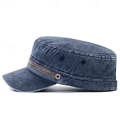 levne Pánská baseballová čepice-Pánské PLacatá čepice Kšiltovka Sluneční klobouk Trucker Hat Černá Námořnická modř Bavlna Módní Na běžné nošení ulice Denní Bez vzoru Nastavitelná Proti sluci Prodyšné