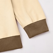 economico T-shirt in maglia waffle-Per uomo Maglietta Waffle Maglietta Manica Lunga Collo alla coreana Tutte le stagioni Blocco di colori Tradizionale / Vintage Casual Con zip All'aperto Casa Sport &amp; Outdoor Cachi Maglietta Top per