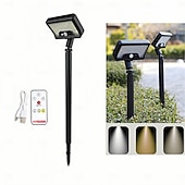 cheap Pathway Lights &amp; Lanterns-92led Tri Color Switching Solar Lawn Light Motion Sensor Channel Light Usb Power Supply Adjustable Angle Garden Courtyard Lighting  1PC