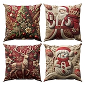 1 st Sammet Örngott, Mönster Enkel Ledigt Fyrkantig Traditionell Klassisk billiga Julbäddset-1 st Sammet Örngott, Mönster Enkel Ledigt Fyrkantig Traditionell Klassisk