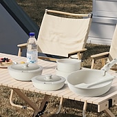 Недорогие Кухонный набор-Набор из 12 кастрюль для тушения и вока, безопасный набор для посудомоечной машины со съемной ручкой, нержавеющая сталь, набор посуды для индукционной плиты