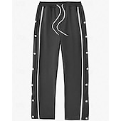 cheap Running Pants &amp; Tights-Men's Wide-leg Sweatpants sport pants Casual Pants with Pockets Split High Waist Bottoms Gym Athleisure Workout Spring Fall Breathable Gym Workout Track Regular Fit Sportswear Activewear Solid Colored