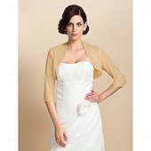 コート/ジャケット シフォン ウェディング/パーティーイブニング ウェディングラップ/ボレロ ドレーピング/単色 インパクトを与えるドレス お買い得  ウェデイングラップ-コート/ジャケット シフォン ウェディング/パーティーイブニング ウェディングラップ/ボレロ ドレーピング/単色 インパクトを与えるドレス