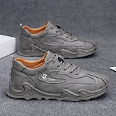 billige Ankelstøvler-Hvite, lette herresneakers med polstret såle og pustende design, komfortable, avslappede tursko for løping, trening og reiser