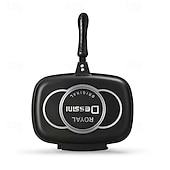 זול סט מטבח-1 יחידות ציפוי טפלון דו-צדדי נון-סטיק &amp;תבנית אפייה - כלי בישול יצוקים עם בישול בלחץ דו-צדדי לחביתות, כריכים, עוף, ברביקיו &amp;עיצוב אלומיניום עמיד יותר למטבחים ביתיים &amp;קמפינג בחוץ,