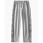 cheap Running Pants &amp; Tights-Men's Wide-leg Sweatpants sport pants Casual Pants with Pockets Split High Waist Bottoms Gym Athleisure Workout Spring Fall Breathable Gym Workout Track Regular Fit Sportswear Activewear Solid Colored