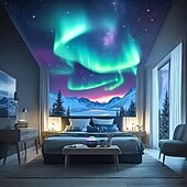 levne Osvětlení pro dekoraci místnosti-USB napájené LED projektorové světlo s aurorovým efektem - nastavitelné jas a změna barev dokonalé pro dekoraci herny a osvětlení imerzivního zážitku - Dárek k Valentýnu