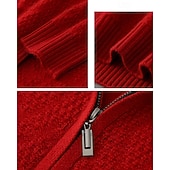 preiswerte Wollpullover für Herren-Hochwertiger Herrenpullover aus reiner Wolle und Kaschmir mit Viertelreißverschluss, klassischer Strickpullover, weich, warm und atmungsaktiv.