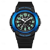 abordables Montres à quartz-Montre à quartz pour femmes et hommes SANDA grand cadran montre de sport à la mode montre lumineuse étanche en silicone