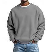 economico Felpe di base-Per uomo Maglia Felpa a nido d'ape Maglione Aalbicocca Bianco Girocollo Semplice Testurizzato Casuale Quotidiano Sport &amp; Outdoor Poliestere Streetwear Cool Abbigliamento Sportivo Primavera &amp; Autunno