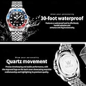 abordables Relojes de Cuarzo-OLEVS 5657 relojes de cuarzo de lujo regalo para hombres marca top reloj de vestir mecánico automático luminosa con calendario de acero inoxidable