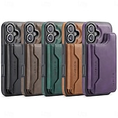 Недорогие Чехлы для iPhone-телефон Кейс для Назначение iPhone 17 i16 15 14 Pro Max Plus 13 Pro Max Кейс на заднюю панель Защита от удара Ретро ТПУ ПК Кожа PU