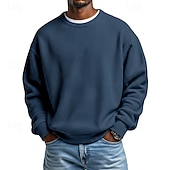 economico Felpe di base-Per uomo Maglia Felpa a nido d'ape Maglione Aalbicocca Bianco Girocollo Semplice Testurizzato Casuale Quotidiano Sport &amp; Outdoor Poliestere Streetwear Cool Abbigliamento Sportivo Primavera &amp; Autunno