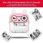 Недорогие Все для фото и видео-Новинка 2025 года: детская цифровая камера Polaroid Q5 с рисунком из мультфильма, симпатичная мини-камера для детей с HD-фотосъемкой и печатью, мини-видеокамера, рождественский подарок на день