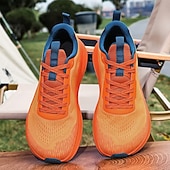 economico Sneakers Casual-scarpe da ginnastica arancioni da uomo con tomaia in mesh: calzature traspiranti e comode per sport all'aria aperta e abbigliamento casual