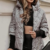 Damskie Dół kurtka puchowa Pikowana kurtka Zatrzymujący ciepło Wygodny Zamek Kieszeń Moda Codzienny Równina Ulica Dzienne zużycie Wyjściowe Zamek błyskawiczny Regularny Kaptur Regularny Długi rękaw tanie Puchowe kurtki pikowane-Damskie Dół kurtka puchowa Pikowana kurtka Zatrzymujący ciepło Wygodny Zamek Kieszeń Moda Codzienny Równina Ulica Dzienne zużycie Wyjściowe Zamek błyskawiczny Regularny Kaptur Regularny Długi rękaw