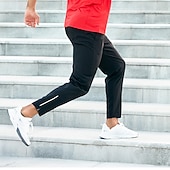 baratos Calças de Corrida &amp; Meias-Homens Calças de moletom com punhos calças esportivas Banda Refletora Bolso com zíper Cintura Alta Calças Ginásio Roupa Esportiva Dar certo Primavera Outono Elástico Respirável Academia Exercite-se