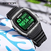 cheap Digital Watches-SANDA Gift for Women Men Digital Watch Large Dial Outdoor Sports Casual Luminous Calendar Date Waterproof Silicone Watch