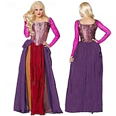 levne Dámské Kostýmy-Magický chaos Čerodějnice Sarah Šaty Cosplay kostým Geleneksel Přechodný for Dámské Dospělé předvečer Všech svatých Karneval Plesová maškaráda Večírek Plesová maškaráda