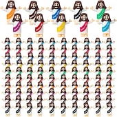  50/100 Stück kleine Jesusfiguren, Mini-Jesusfiguren in großen Mengen, Ostergeschenk, winzige Statuen zum Befüllen von Ostereiern, mehrfarbige Mini-Jesusfiguren, Miniaturfiguren zum Verstecken
