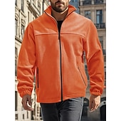 Herre Utendørs jakke Fleece-jakke Formell Hjem Hold Varm Lomme Grunnleggende Vår Høst Helfarge Aktiv Nøytral Skjortekrage Normal Mørkegrå Svart Hvit Lilla Oransje Jakker billige Uformelle jakker-Herre Utendørs jakke Fleece-jakke Formell Hjem Hold Varm Lomme Grunnleggende Vår Høst Helfarge Aktiv Nøytral Skjortekrage Normal Mørkegrå Svart Hvit Lilla Oransje Jakker