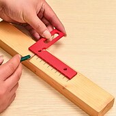 Χαμηλού Κόστους Εργαλεία Σωματικής Μέτρησης-3D Multi-Angle Measuring Ruler Χάρακας διάταξης τετραγωνικής ταχύτητας Κράμα αλουμινίου Φορητά Εργαλείο Κατασκευής Ξυλουργικής 11 cm 45/90 °