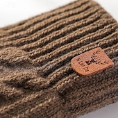 Недорогие Мужские шарфы и перчатки-Муж. 1 пара С пальцами Зимние Вязаные перчатки Перчатки без пальцев Мода Современное Перчатки Сохраняет тепло Вязанная Флис Полотняное плетение Осень Черный Темно синий Кофейный Серый