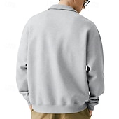 abordables Sudaderas Básicas_-Hombre Sudadera Gris Claro Diseño Plano Bolsillo Diario Deporte Festivos Poliéster Ropa de calle Básico Casual Primavera &amp; Otoño Ropa Sudaderas con capucha Sudaderas Manga Larga