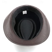 voordelige Herenhoeden-Voor heren Zonnehoed Feesthoed Zwart Bruin PU-nahka Modieus Casual Straat Dagelijks Effen Verstelbaar Ademend