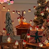 halpa LED-hehkulamput-Puukoti keijukaisvalosarja 1,5m 10LED paristokäyttöinen gaalarit uuttuun häihin juhliin lomapuutarhaan parvekkeelle ikkunakoristeet