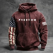 voordelige Patriottische 250 Sweatshirts-4 juli 2026 250e Memorial Day Mannen Streetwear Graphic Amerikaanse Vlag Crew Neck Lange Mouw Hoodie Sweatshirt Casual Buiten Straat
