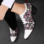 abordables Chaussures Déclaration-Chaussures à talons hauts noires à motif floral pour homme – Design élégant et tendance, parfaites pour les événements formels, les tenues tendance et les sorties en soirée