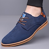 abordables Occasionnel-Homme Basket Chaussures de confort Marche Occasionnel Quotidien Soirée &amp; Fête Daim Chaud À lacets Brun foncé Noir Jaune Été Printemps