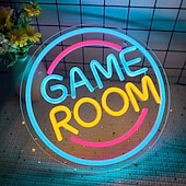 olcso Dekoratív fények-1 db játékra, e-sportra szolgáló fali LED neon dekoratív világítás, játékterembe való világítótábla, ajándék, USB tápegység, állítható fényerővel