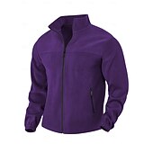 Herre Utendørs jakke Fleece-jakke Formell Hjem Hold Varm Lomme Grunnleggende Vår Høst Helfarge Aktiv Nøytral Skjortekrage Normal Mørkegrå Svart Hvit Lilla Oransje Jakker billige Uformelle jakker-Herre Utendørs jakke Fleece-jakke Formell Hjem Hold Varm Lomme Grunnleggende Vår Høst Helfarge Aktiv Nøytral Skjortekrage Normal Mørkegrå Svart Hvit Lilla Oransje Jakker