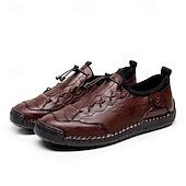 preiswerte Stiefeletten-Braune, handgefertigte Freizeitschuhe für Herren mit weicher Gummisohle und elastischem Kordelzug, bequeme Outdoor-Fahrschuhe für Reisen und den Alltag