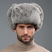 abordables Sombreros de hombre-Hombre Sombrero de Cazador Sombrero Ushanka Sombrero de aviador Gorro con orejeras Sombreros de invierno Negro Marrón Poliéster Vellón Moda Estilo retro Contemporáneo moderno Ropa Cotidiana Cita