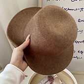 billiga Festhattar-hattar Ull Solhatt Bröllop Helgdag Tebjudning Hästrace cocktail Elegant Vintage Solskydd Med Len Hårbonad Huvudbonader