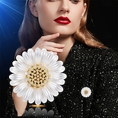 cheap Pins and Brooches-Brooches Floral Fashion Cute Simple Brooch Jewelry Silver For Wedding Party Gift Engagement Prom Festival