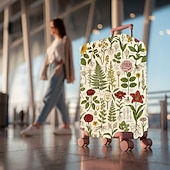 economico Abbigliamento da casa e pantofole per la casa-Coprivaligia con stampa floreale, coprivaligia elastico, coprivaligia da viaggio