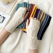 ieftine mănuși-Pentru femei 1 pereche Fără Degete / Mănuși de Iarnă / Mănuși tricotate Șic Stradă / Exterior Mânuși - Mată Stl