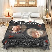 رخيصةأون الأقمشة المخصصة-بطانية صور مخصصة - هدايا تعاطف تذكارية مخصصة لعيد الميلاد لفقدان الأم والأب - حبك سيكون دائمًا دليلنا