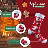 abordables Estilos de Navidad para hombres-Hombre 6 pares Paquetes múltiples Calcetín Calcetines para correr Calcetines informales Calcetines de Navidad Multi Color Color Papá Noel Cada Árbol de Navidad Navidad Vacaciones Deporte Básico Medio