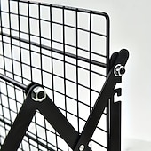 זול מתלי אחסון-מדף קירור מתקפל משודרג בן 3/4 קומות עם עיצוב מתכוונן של 3 מצבים, ניתן לערום, צלייה, בישול וייבוש, מדף קירור תיל לאפייה, עוגיות, עוגה, צלייה וצלייה על האש